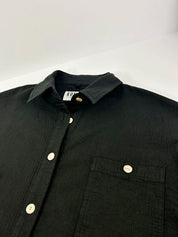 HANAKO - Organic Cotton Seersucker Shirt Black