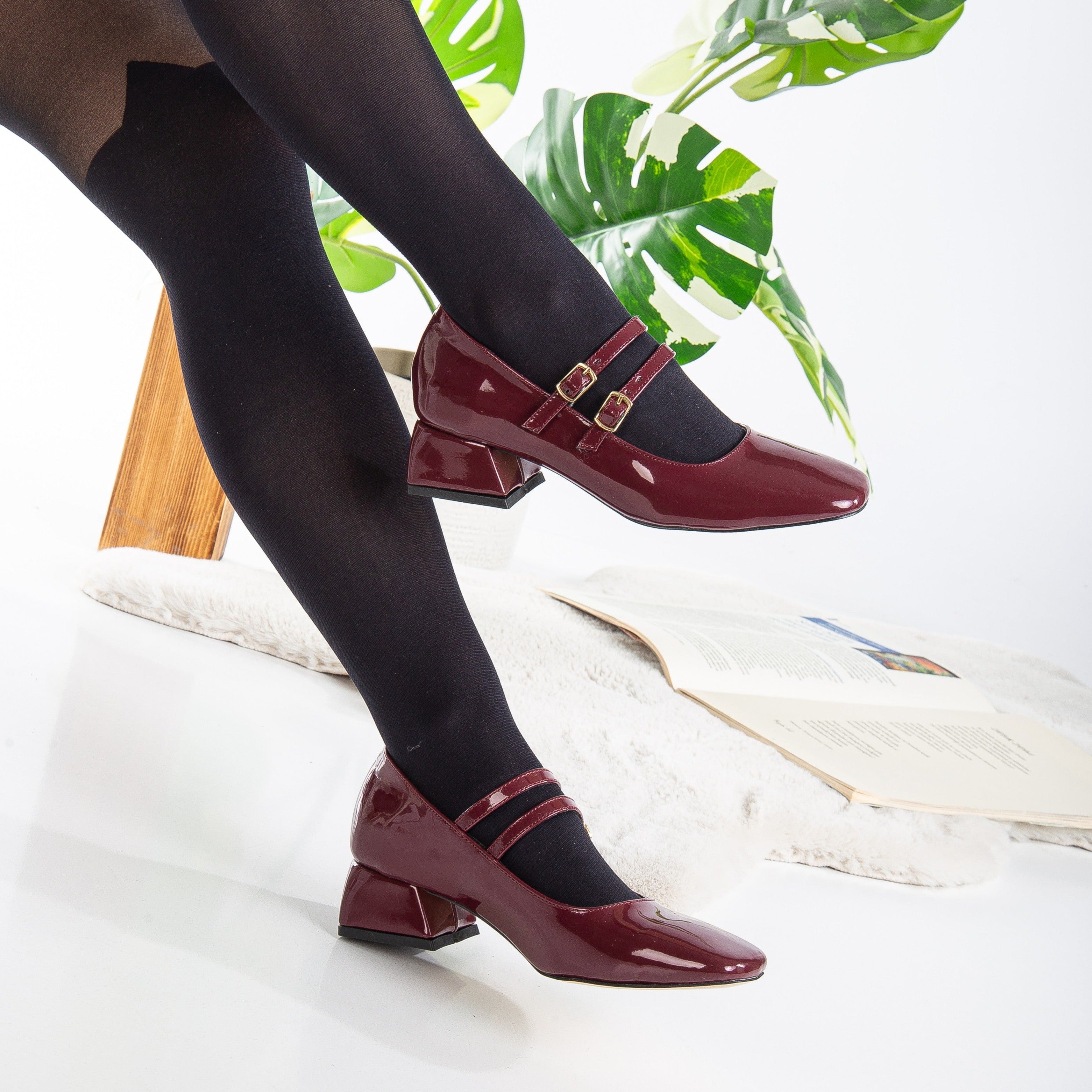 Lizbeth - Red Cherry Mary Jane Shoes