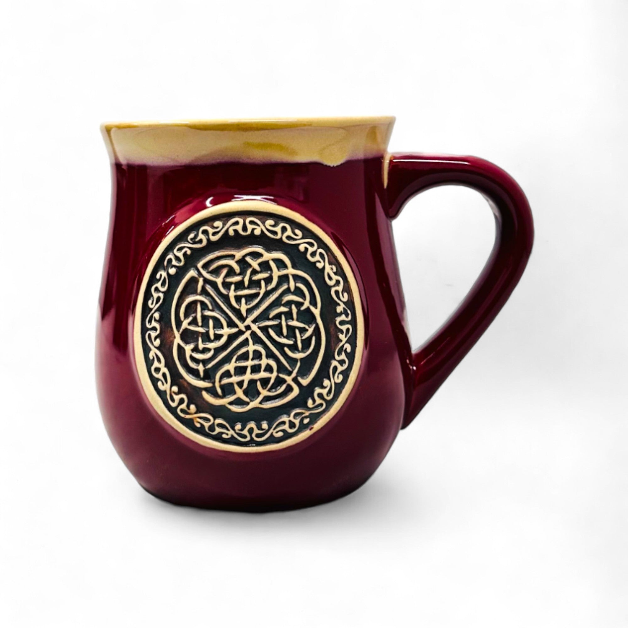 Scottish Stoneware Mug - Celtic Circle - Red