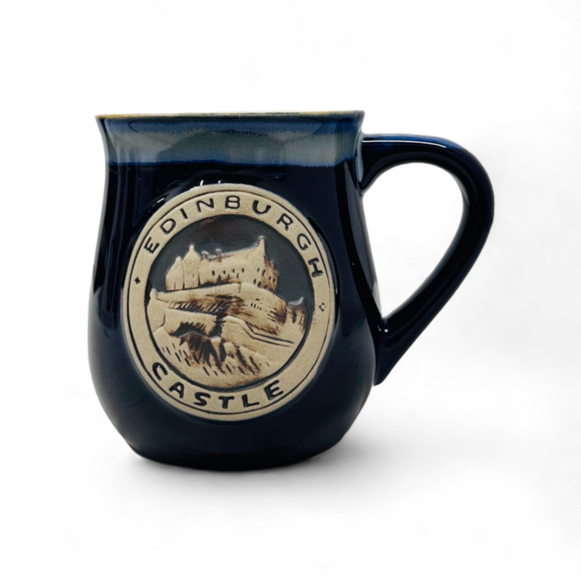 Scottish Stoneware Mug - Edinburgh Castle - Blue