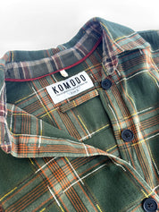 AXEL Flannel Patchwork Check Shirt - Green