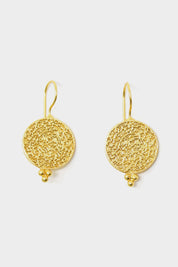 Indian Coin Drop Earrings | Gold