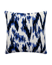 Ikat Wool & Cashmere Knitted Cushion Electric Blue