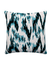 Ikat Wool & Cashmere Knitted Cushion Turquoise