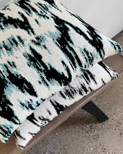 Ikat Wool & Cashmere Knitted Cushion Grey