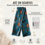 Recycled Bottle Scarf - Highland Cows