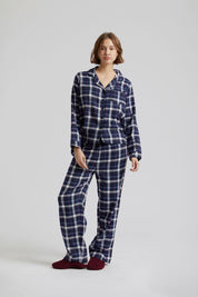 JIM JAM Womens Organic Cotton Pyjama Bottoms - Dark Navy