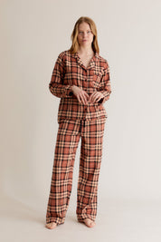 JIM JAM Womens Organic Cotton Pyjama Set - Clay