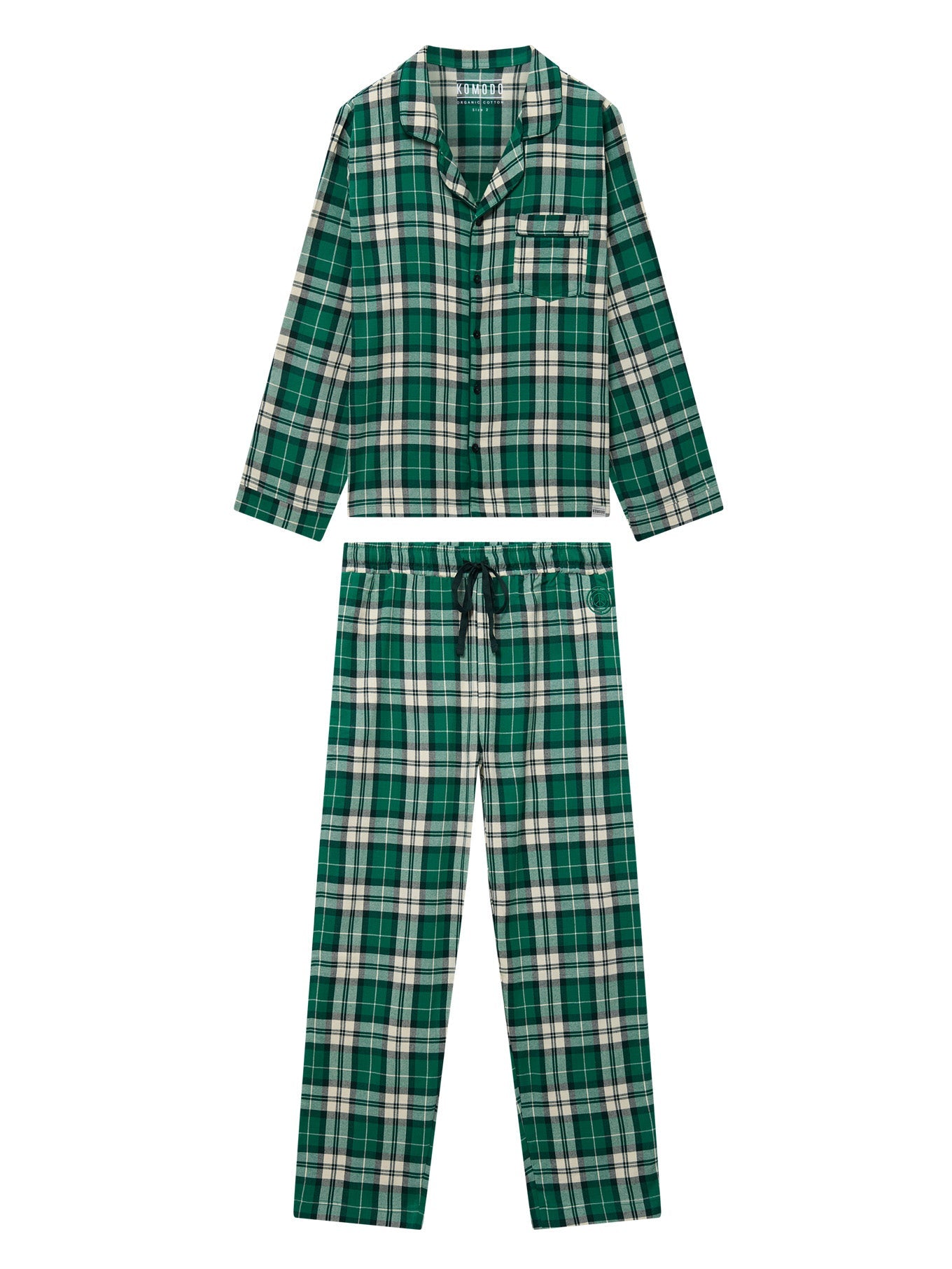 JIM JAM Womens Organic Cotton Pyjama Set - Green