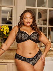 Debbie Lace Organic Cotton & Silk Plunge Bra