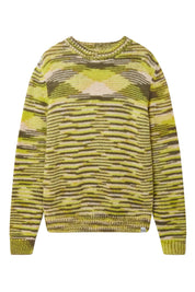 TEMURA Handknit Wool Jumper - Green