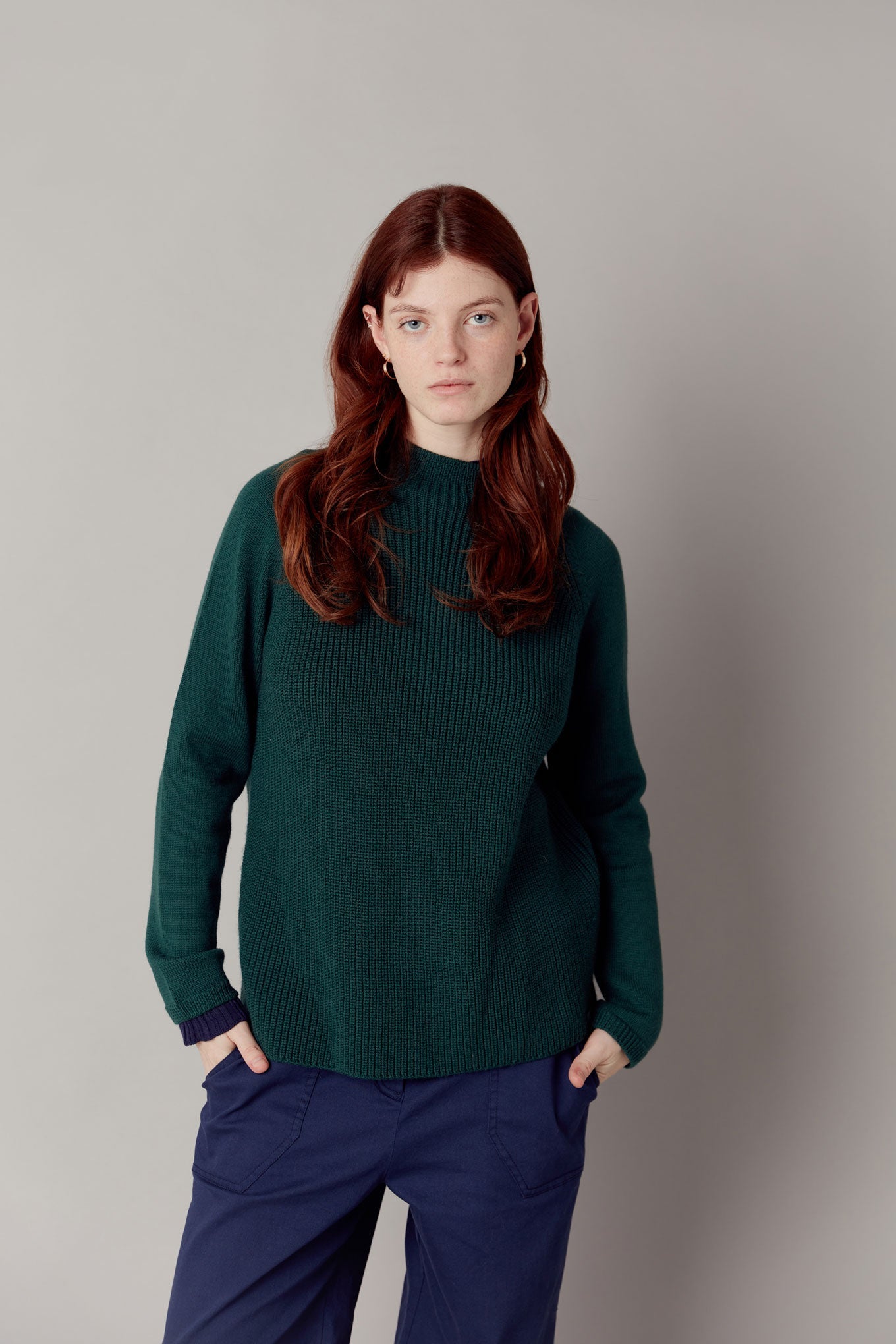 KATTY - Fine Merino Wool Jumper Ivy Green