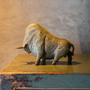 Patinated Charging American Bison