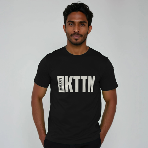 Recycled Organic Cotton Mens Kottonology T-Shirt in Black