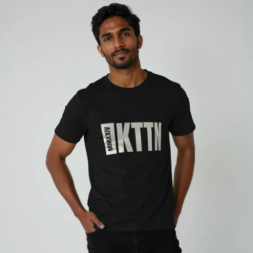 Recycled Organic Cotton Mens Kottonology T-Shirt in Black