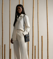 Luna Compact Vegan Bio-Based Bamboo Phone Bag in Black