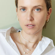 Laura Mini Hoop Earrings with Pearls