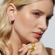 Laura Mini Hoop Earrings with Pearls