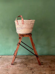 Leather Handle Storage Basket