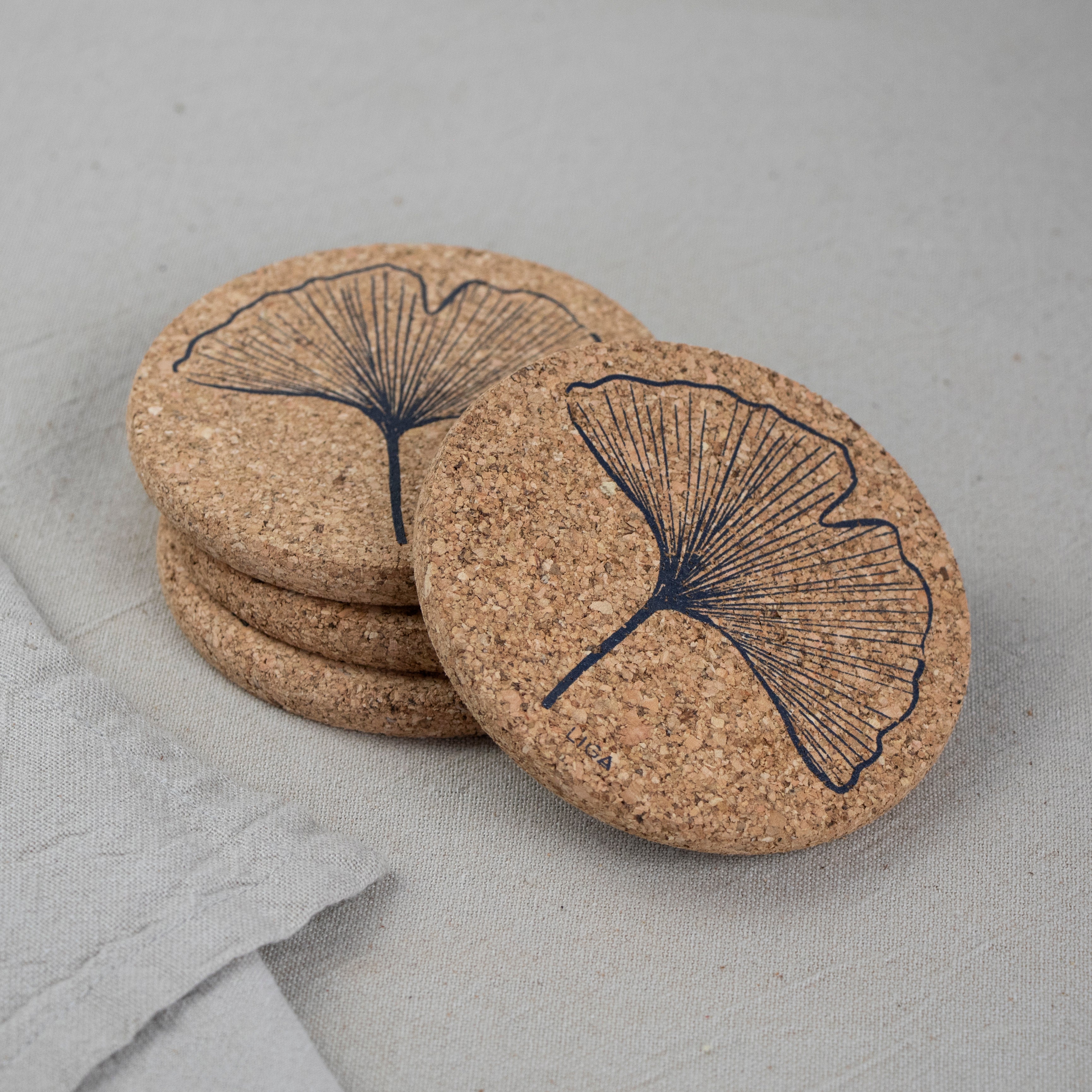 Cork Coaster Ginkgo