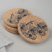 Cork Coaster Orchid Grey