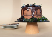 Ceramic Cake Stand | Matt Black