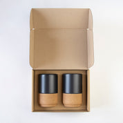 Eco Coffee Mug Gift Set | Large Matt Black