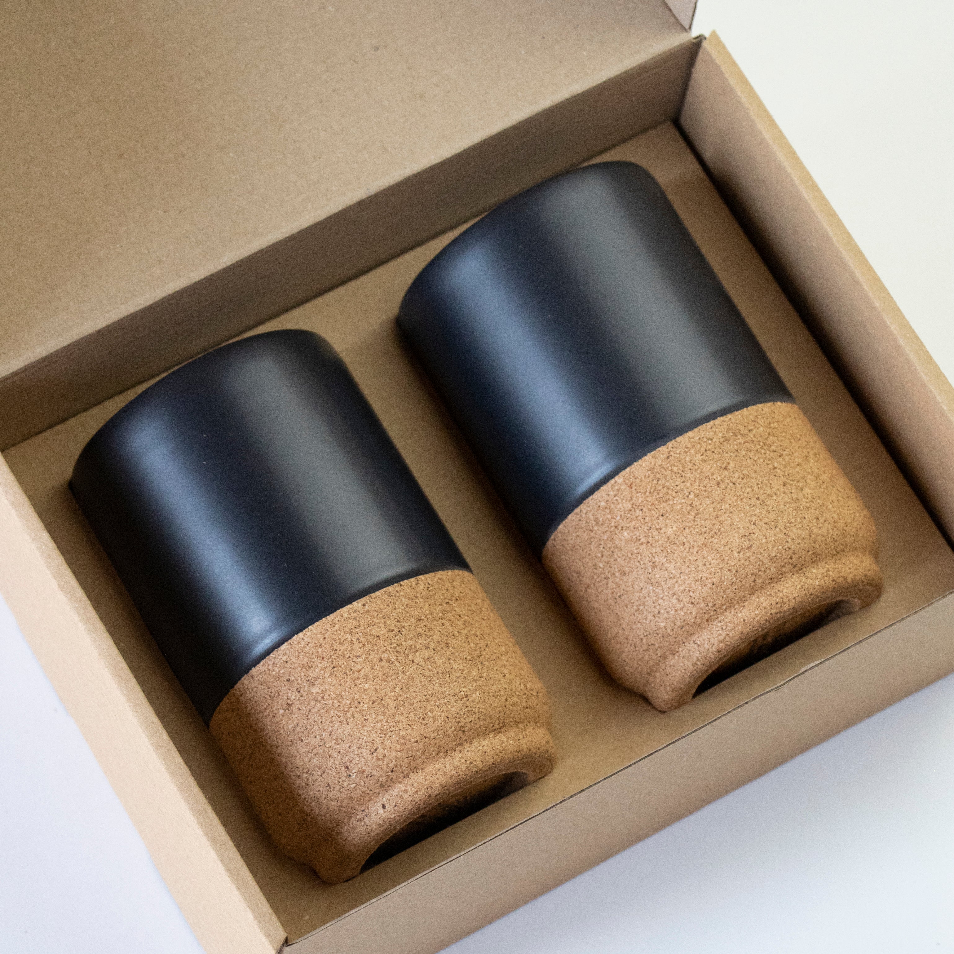 Eco Coffee Mug Gift Set | Large Matt Black