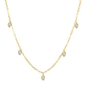 Stardrops 5 Marquise Diamond Dangle Necklace