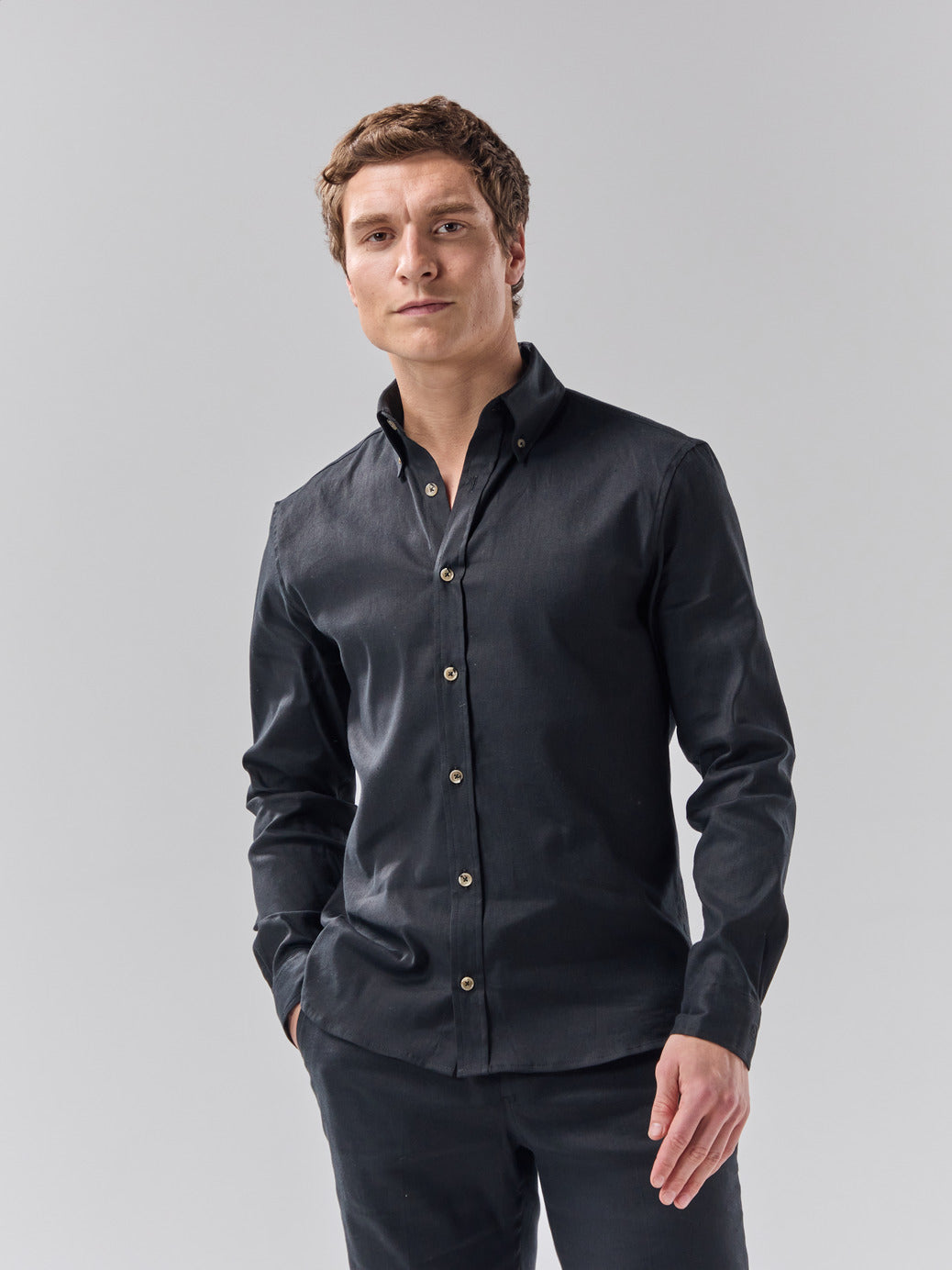 Batch 05 - Mens Black Linen - Shirt