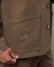 Mens Mocha Cotton Jacket