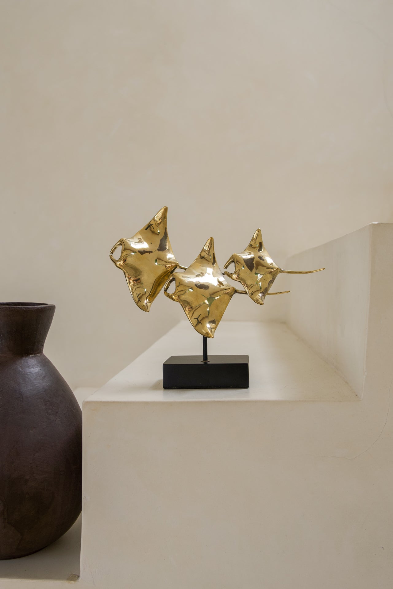 Young Manta Ray Family Drifting