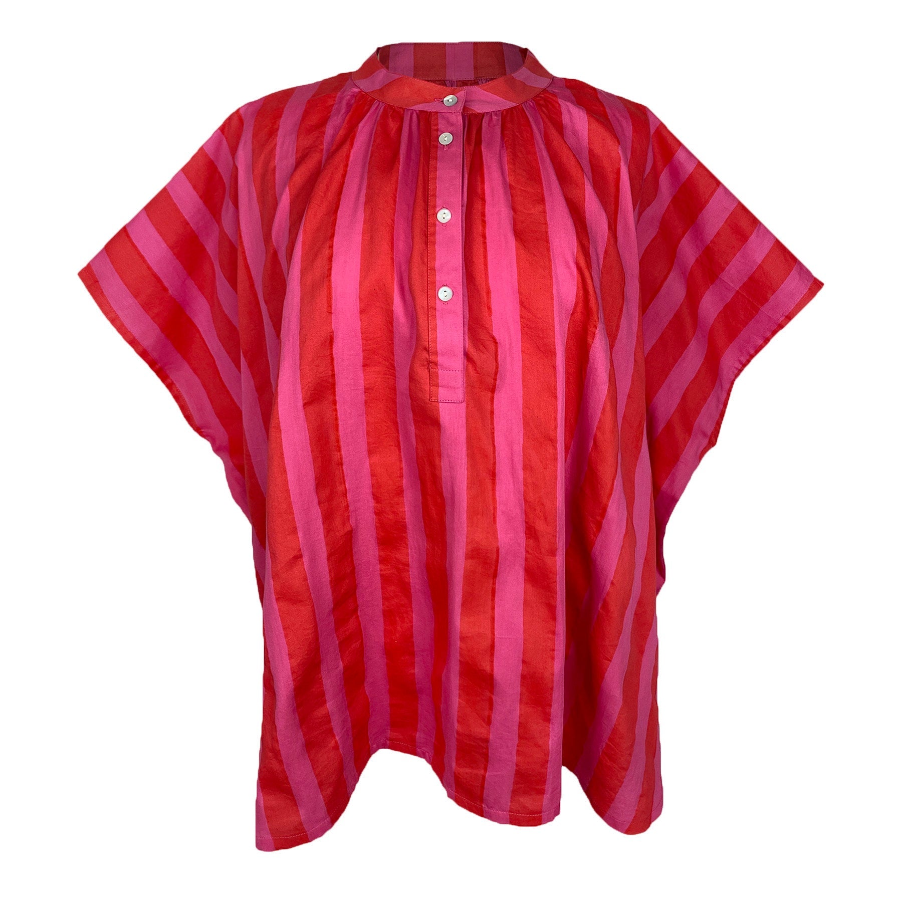 Marina Top in Pink Red Cabana Stripe