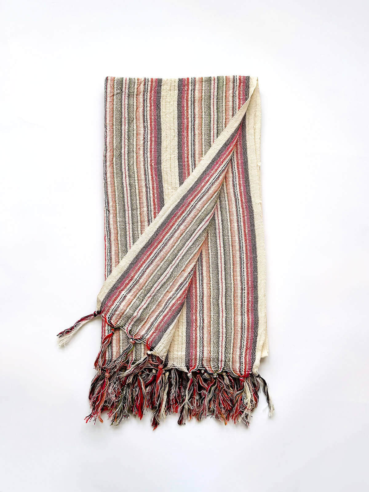 Marrakech Stripe Hammam Towel, Dusty Pink and Terracotta