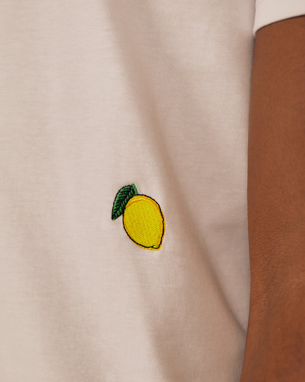 Lemon Embroidered Organic Cotton T-Shirt