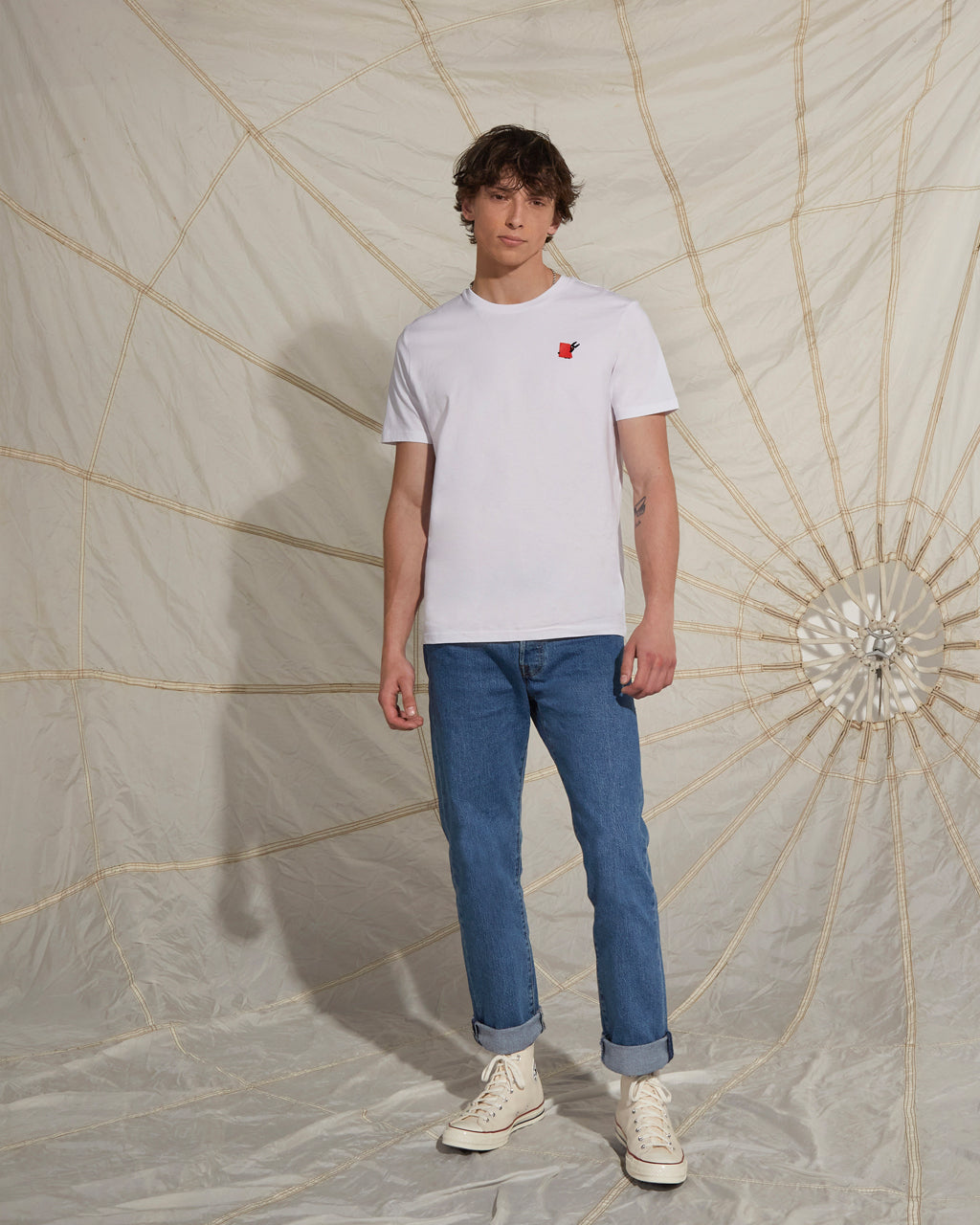 Pierre Buttin Embroidered T-Shirt White