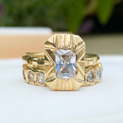 Midas Emerald Cut Diamond Solitaire Geo Ring