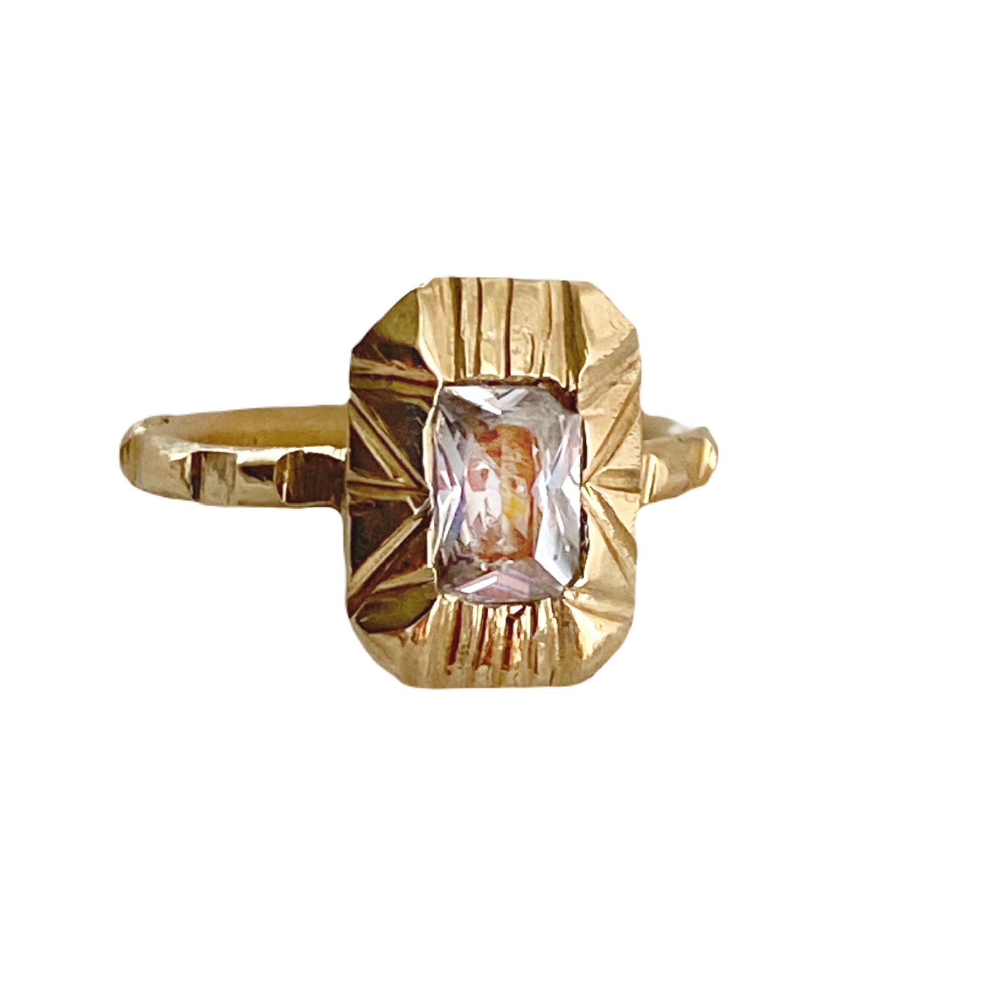 Midas Emerald Cut Diamond Solitaire Geo Ring