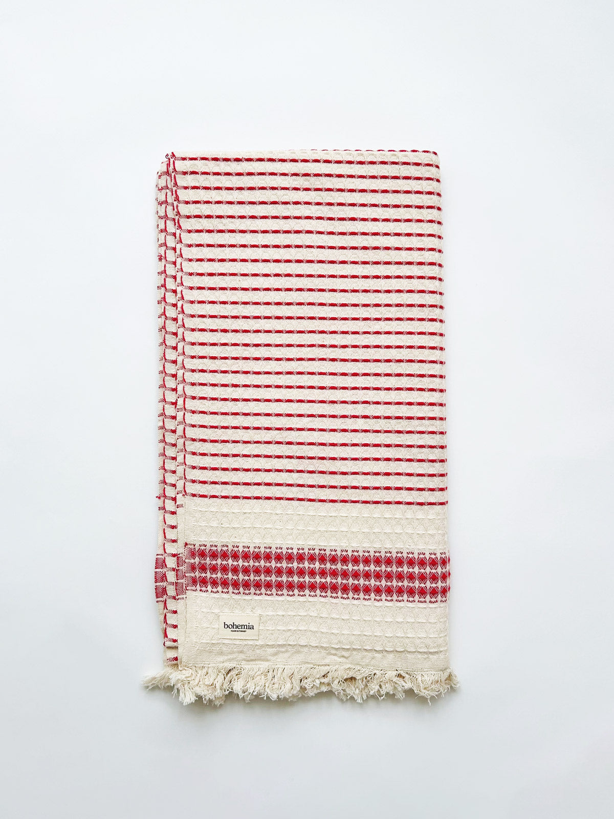 Milos Check Hammam Towel, Terracotta