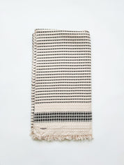 Milos Check Hammam Towel, Charcoal