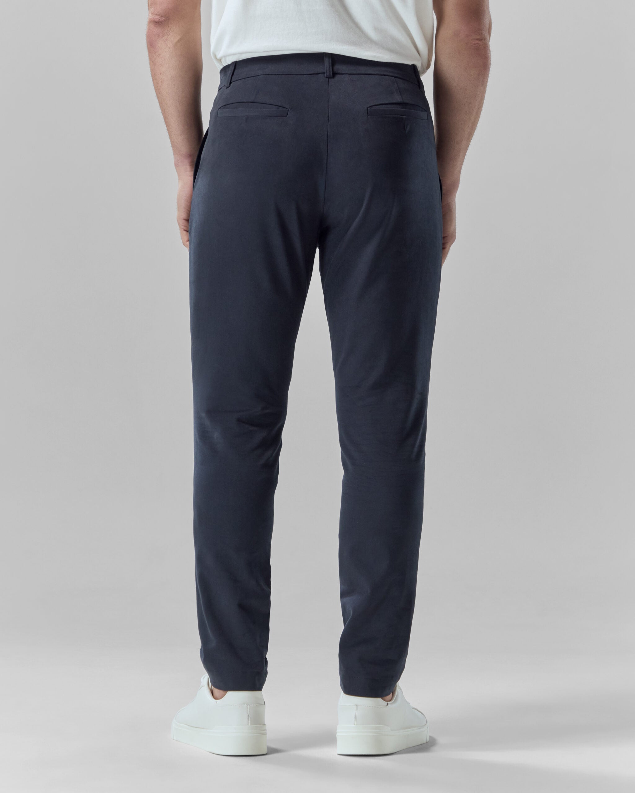 Navy Brushed Cotton Chinos