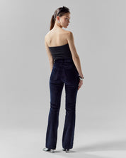 Corduroy Flare Trousers | Navy