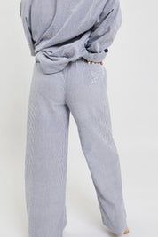 Chicory striped woven-cotton pyjama trousers - Pinstripe Charcoal