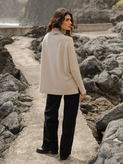 Relaxed Raglan Sleeve Jumper Oyster