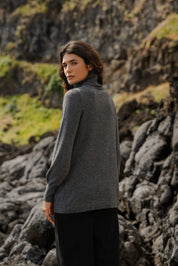 Longline Rollneck Gunmetal