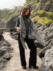 Animal Print Shawl Moss