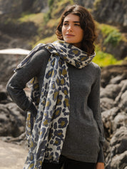 Animal Print Shawl Moss