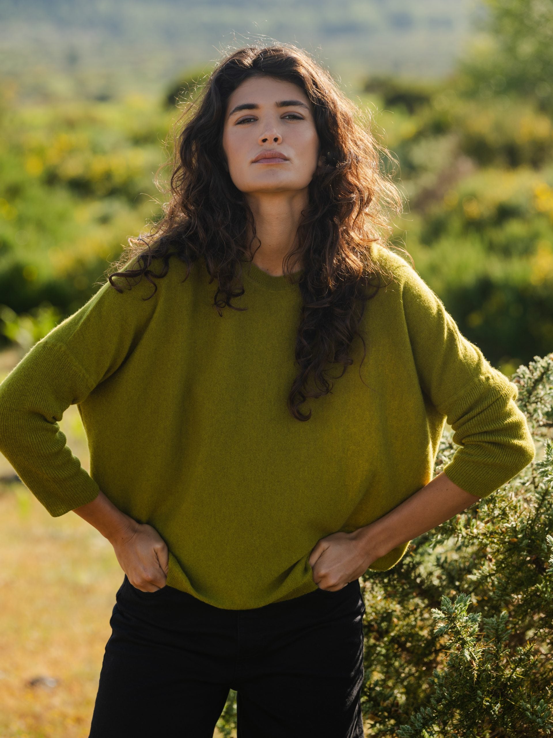 Batwing Jumper Moss
