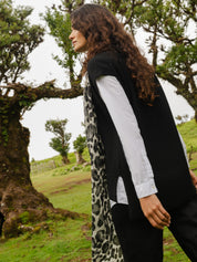 Boxy Wool Slipover Black