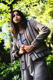NORA - Hand Loomed Cotton Patchwork Jacket